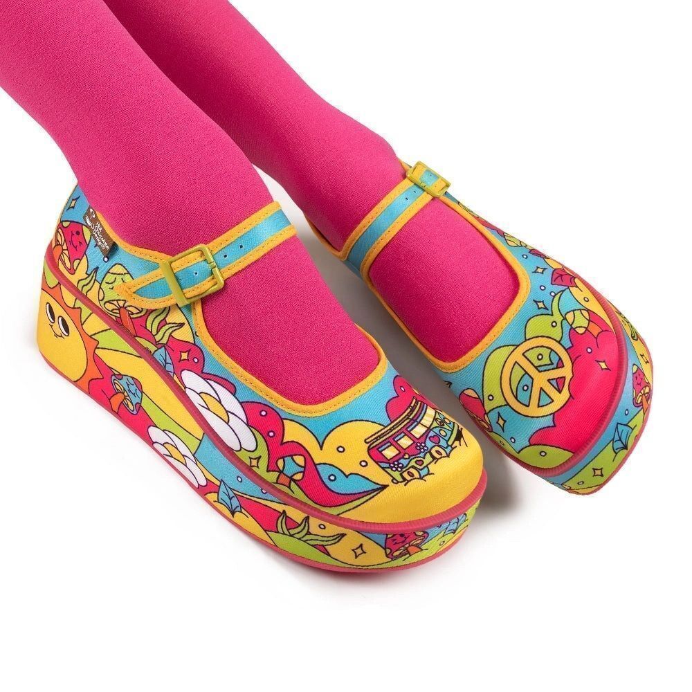 Hot Chocolate Love on The Road Mary Jane Platforms - Picture 3 of 6